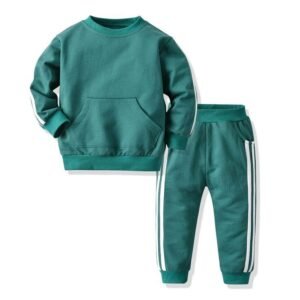 Fleece Hooded for Baby - Tops - Pants - Tracksuit - Green