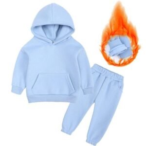 Kids Fleece Tracksuit Set - Sky Blue